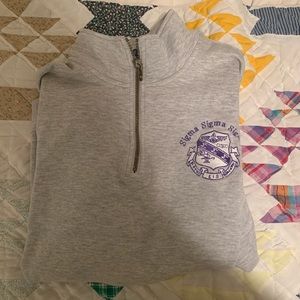Sigma Sigma Sigma (tri sigma) 1/4 zip sweatshirt